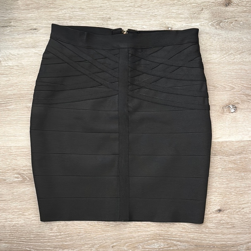 Windsor Black Bandage Mini Skirt